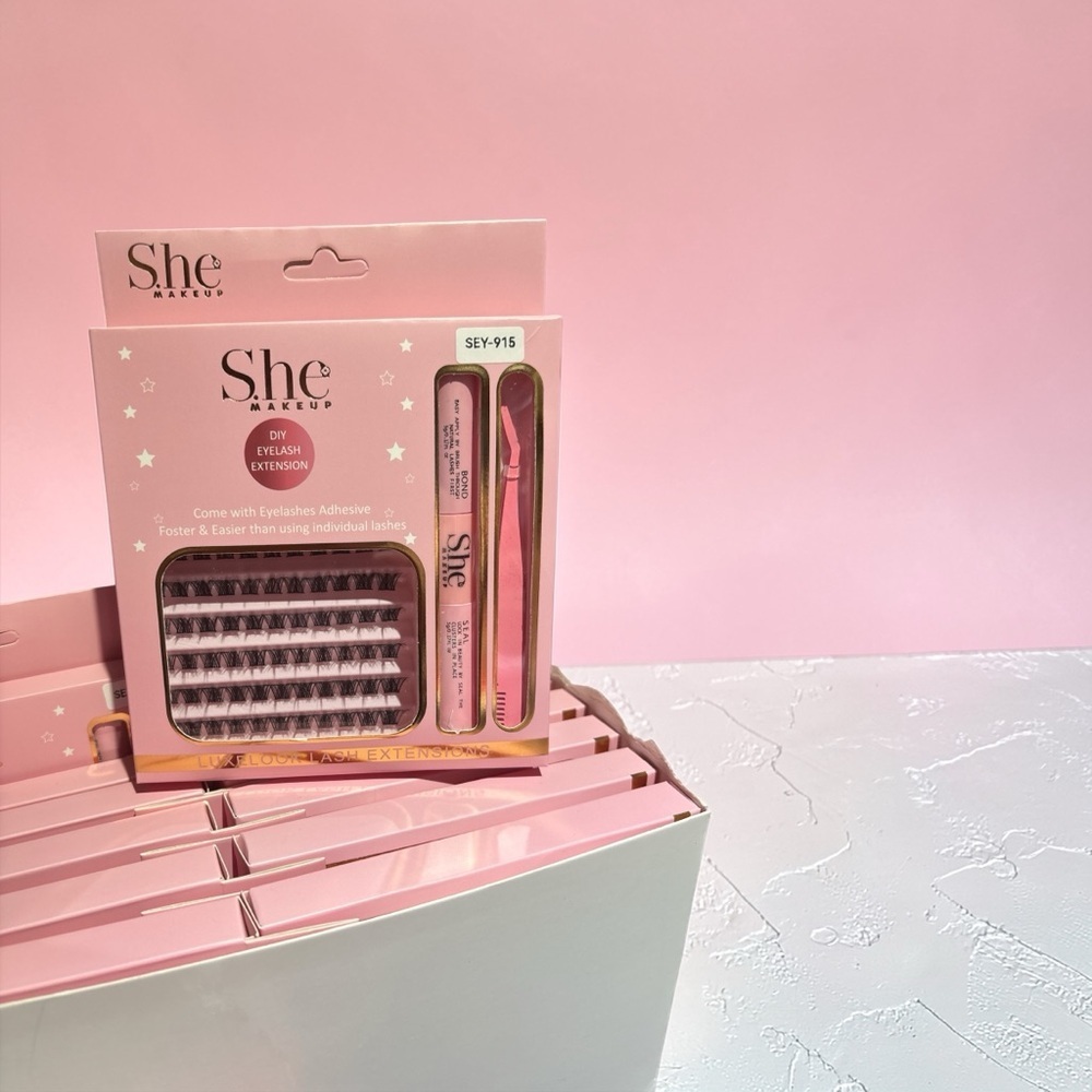 Pink DIY Eyelash Extension Kit